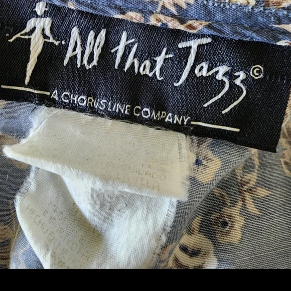 #81 Vintage All That Jazz Women's 90s Retro Blue Floral Maxi Long Dress Size M - Picture 8 of 8